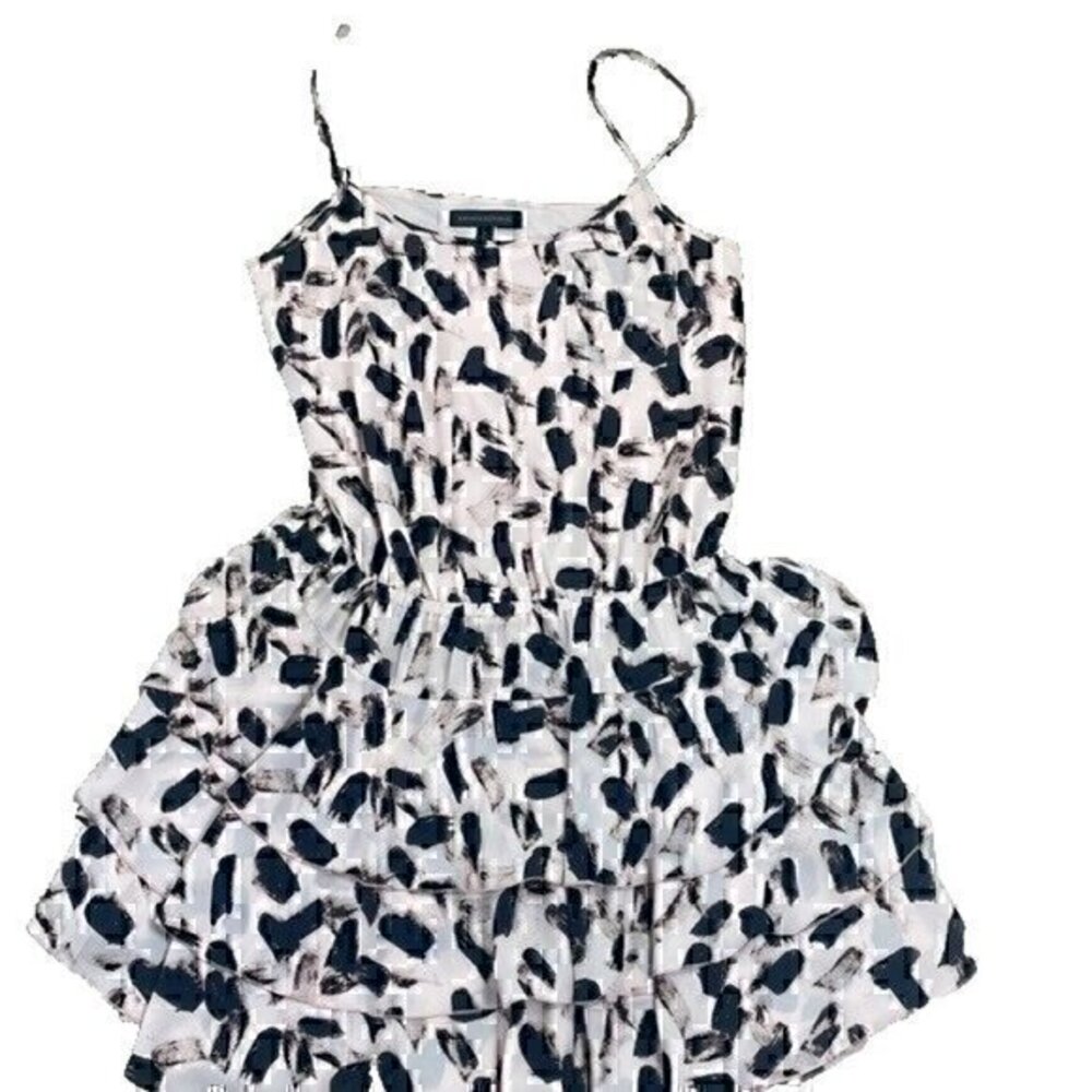 Banana Republic pink ruffle floral dress size Small